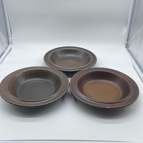 Ruska by Arabia of Finland 3 Rimmed Soup / Cereal Bowls - Picture 1 of 9